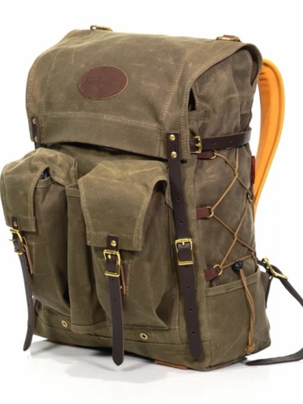 Frost River Isle Royale Bushcraft Pack Jr, Field Tan color,waxed canvas/leather